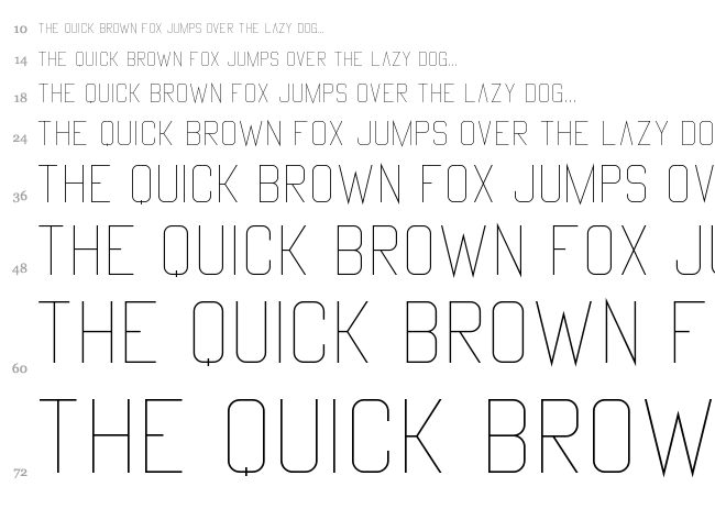 Vanadine font waterfall